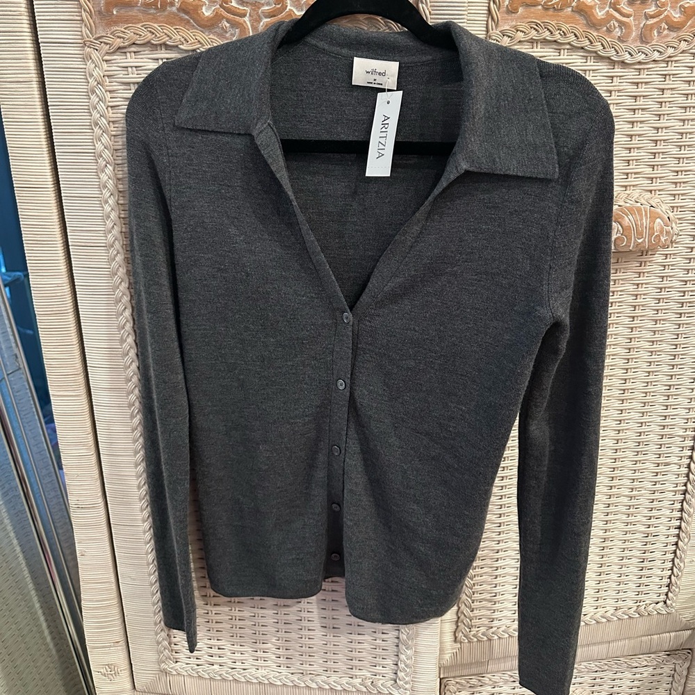 Wilfred Charcoal Knit Sweater